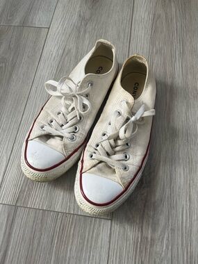 Converse Low Top Sneakers with Red Trim